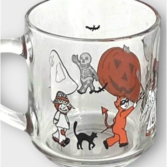 Vintage Halloween Parade Luminarc Clear Glass 8oz Mig - Picture 7 of 7